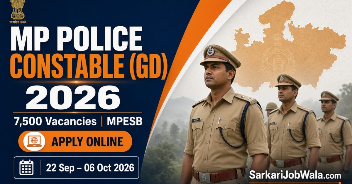 MPESB MP Police Constable (Aarakshak) Recruitment 2026: Apply Online for 7500 Posts, Rule Book PDF, Eligibility