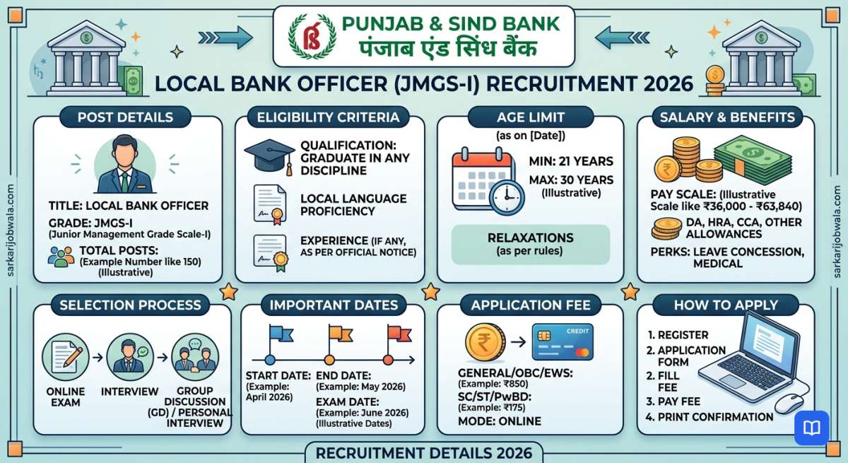 Punjab and Sind Bank Local Bank Officer (JMGS-I) Recruitment 2026