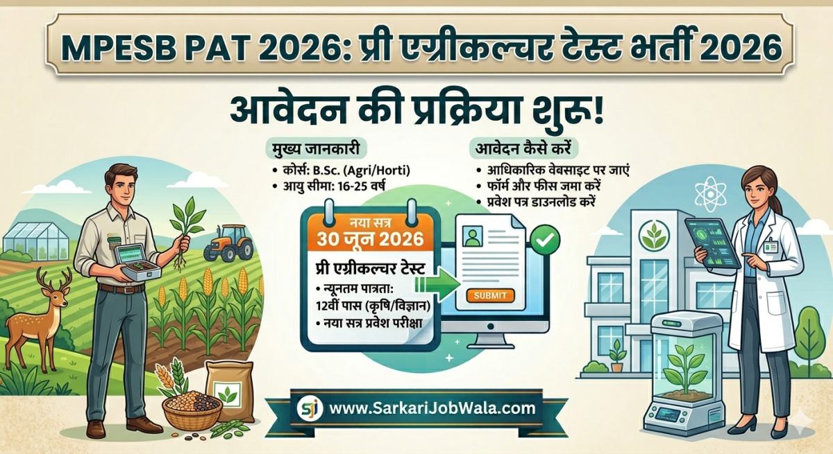 MPESB PAT 2026 (Pre Agriculture Test) Recruitment 2026